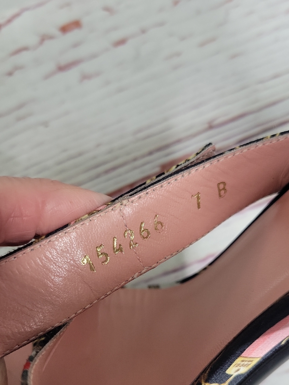 Gucci Techno Charms Print Pink & Black High Heel Sandals - Picture 6 of 9